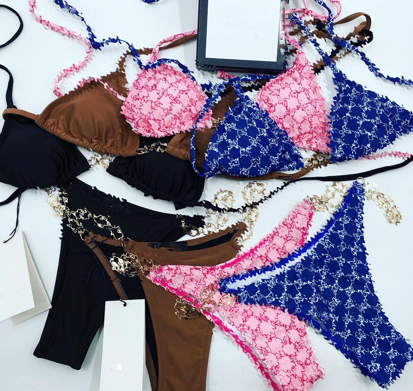 Tw 2023 Women Designer Luxury Swimwear Famous Brands Sexy Print Bikini Bath Suit Design Swimsuit 