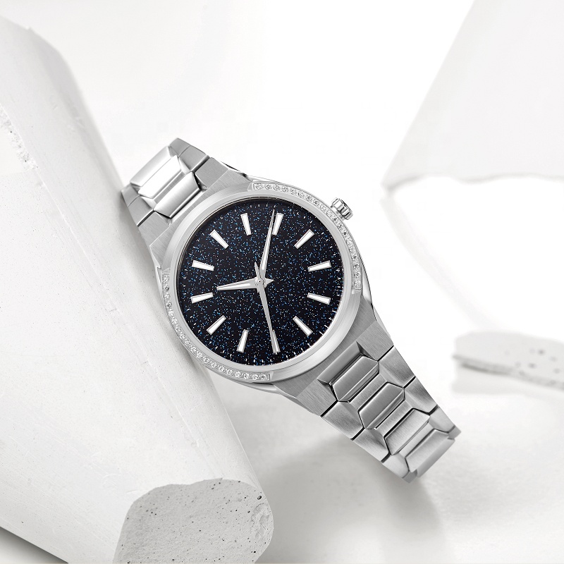PR Style 50 Meters Water Resistant Japan Movement Star Dust Beautiful Fancy Diamond Designer Female Women Lady Watch for Girl