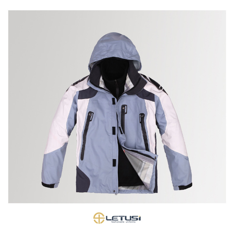 Letusi Men's Waterproof Jacket 3 In 1 Winter Thick Jacket Outdoor Cold Proof Jacket 