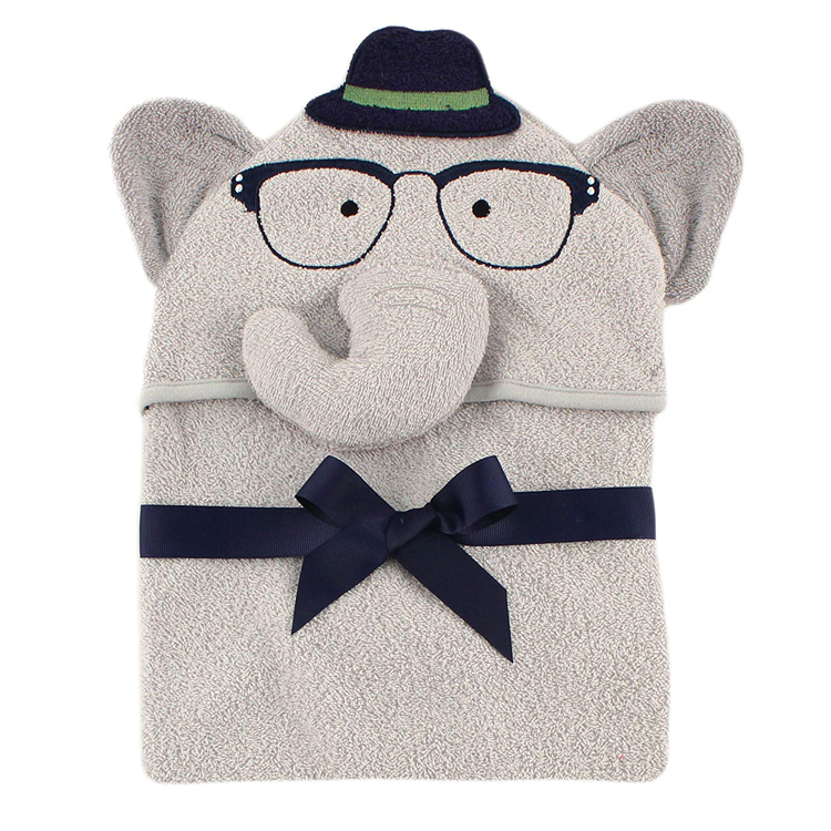 Hooded Baby Towel Elephant Face Hooded Bath Towels For Babies With Hood Animal Poncho For Girl Towels Baby Robe Set 