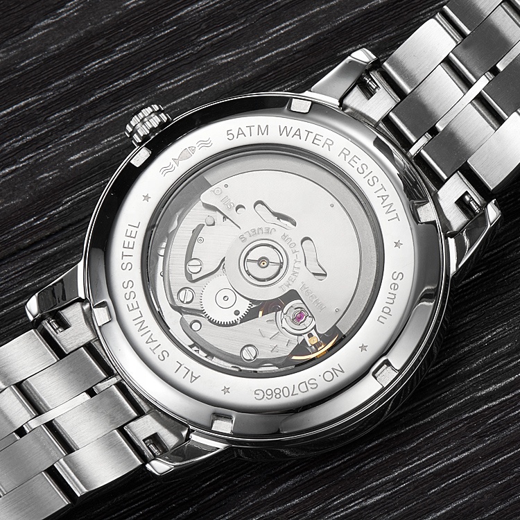 Ready To Ship 2019 Amazon New Men Skeleton Transparent Back Japan Automatic Watch 
