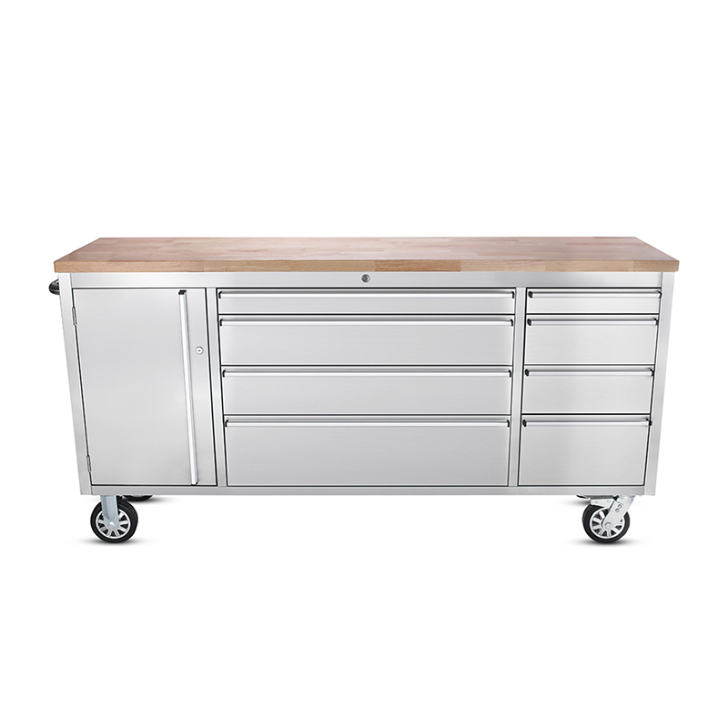 Htc7215w 72inch Rubber Wooden Rolling Mechanic Tool Box Set 