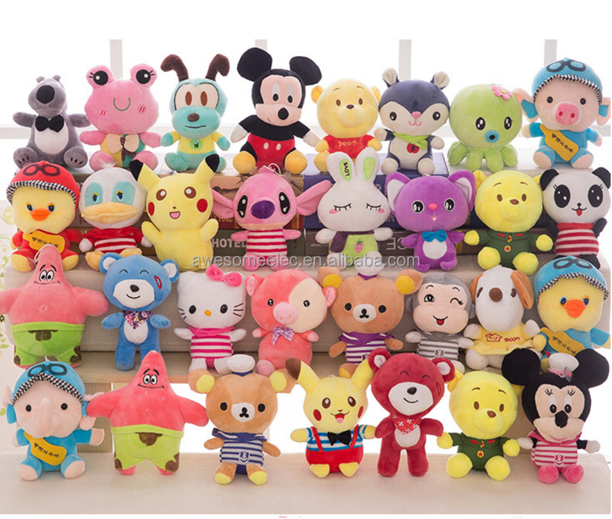 Factory Cheap Promotional Crane Machine 7" Plush Toys,Claw Machine Doll,Plush Stuffed Animal Toys For Crane Machine 