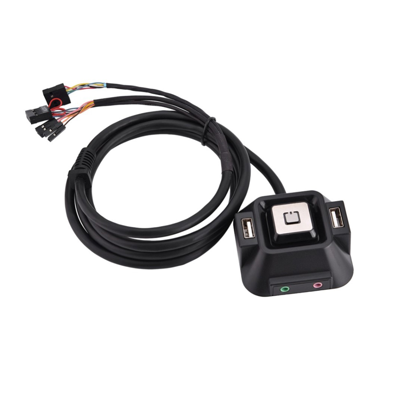 Pc Desktop Wired Power Controller On/off Reset Hdd Button Switch Computer Accessory 