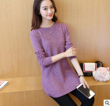 Ladies Tops Fashion Woman Cardigan Latest Knitwear Long Sweater 