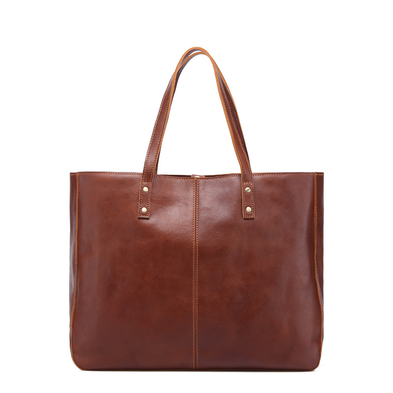 Vintage Leather Handbags Women 2020 New Shoulder Bags Casual Large-capacity Cowhide Ladies Handbags 