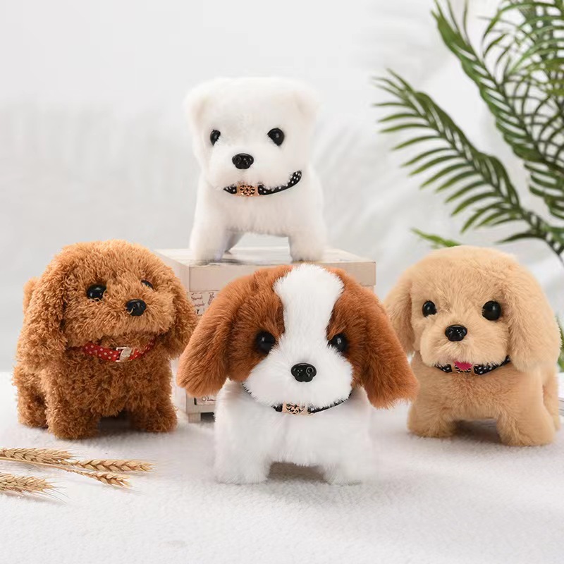 High Quality Children's Electric Plush Toy Dog Teddy Bear Puppy Soft Plush Fabric Battery Puppy Toy 