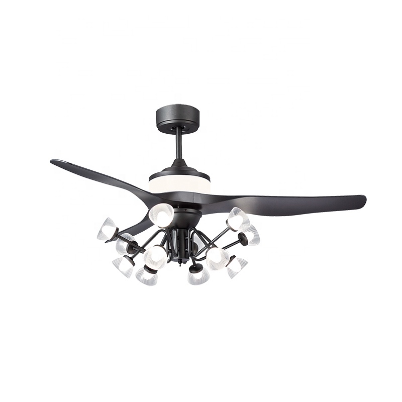 Luxury Home Appliances Modern Loft Style Domestic Ceiling Fan&amp;lights Living Room Light With Fan Led Fandelier Ceiling Fan 
