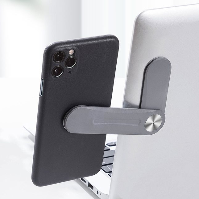 Computer Phone Stand Extension Bracket Dual Monitor Display Magnetic Laptop Side Magnetic Phone Holder 