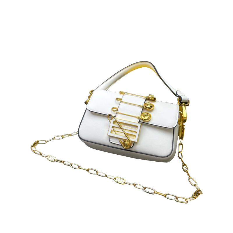 2021 New Cow Leather Women Chain Bags Ladies Trendy Pin Square Handbags Crossbody Handbag For Women 