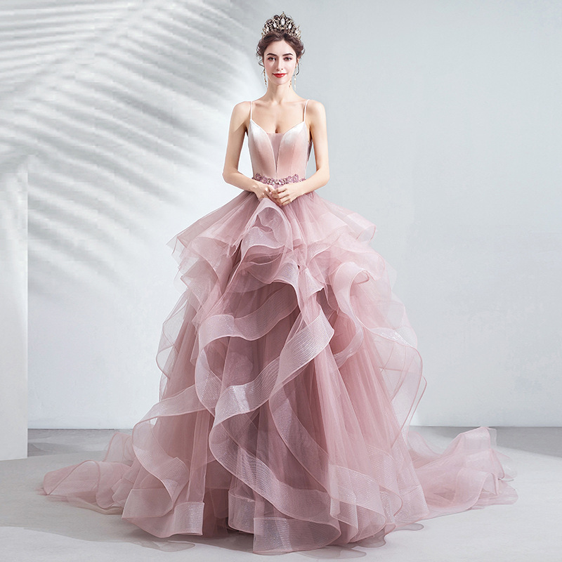2022 Women Party Annual Sexy Meeting Sleeveless Long Evening Prom Dresses