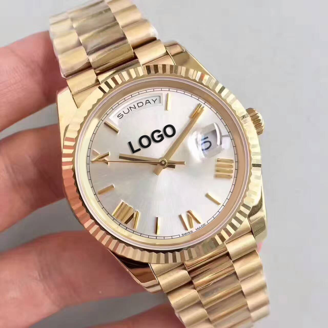 High Quality Stainless Steel Watches Day And Date Watches Men Automatic 