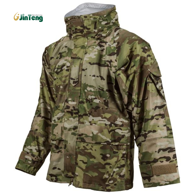Men's 3-layer Nylon Waterproof And Breathable Concealed Map Pocket Extended Cold Weather Clothing System Ecwcs Parka Jacket 
