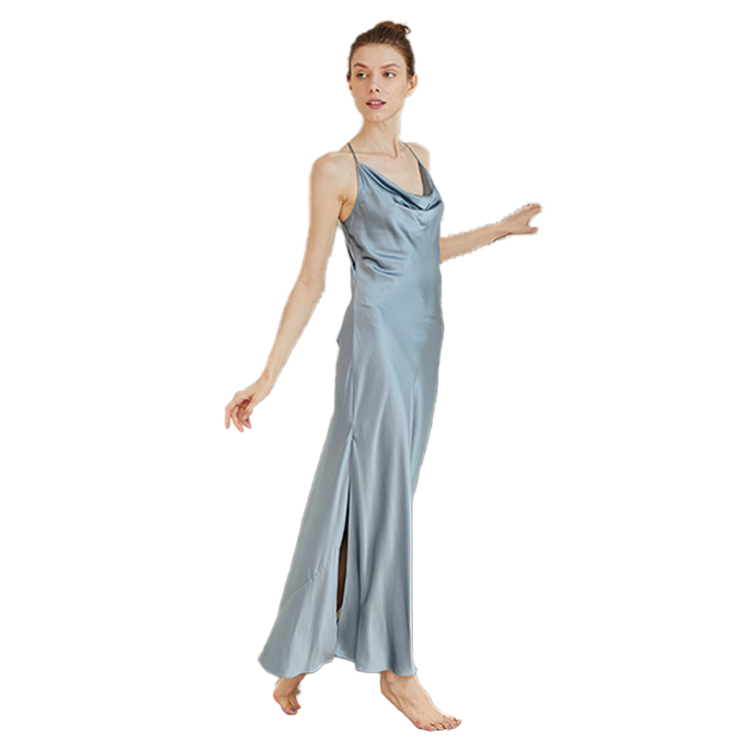Women's Satin Silk Long Sleepwear Pajamas Nightdress Sleepwear Sexy Dress 