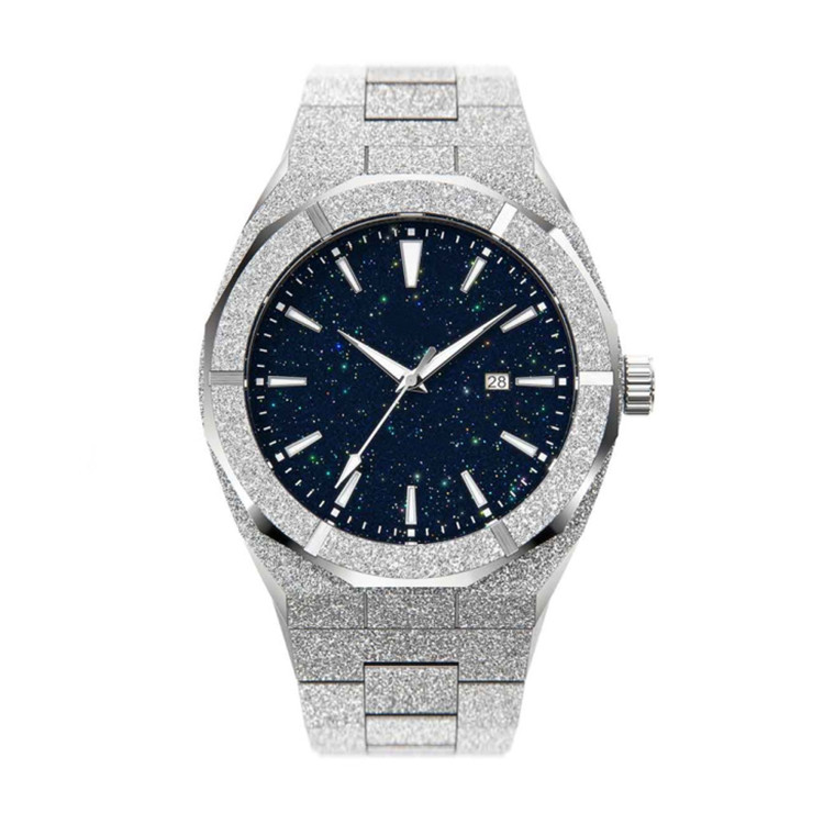 Western Women Watch Custom Logo Men Watch Luxury Brand Star Dust Frosted Silver Stainless Steel Automatic Watches Men 
