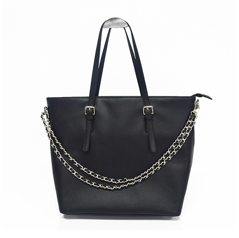 Custom Leather Multi Function Chain Handbag Ladies Laptop Travel Tote Bag With Shoes Compartment 