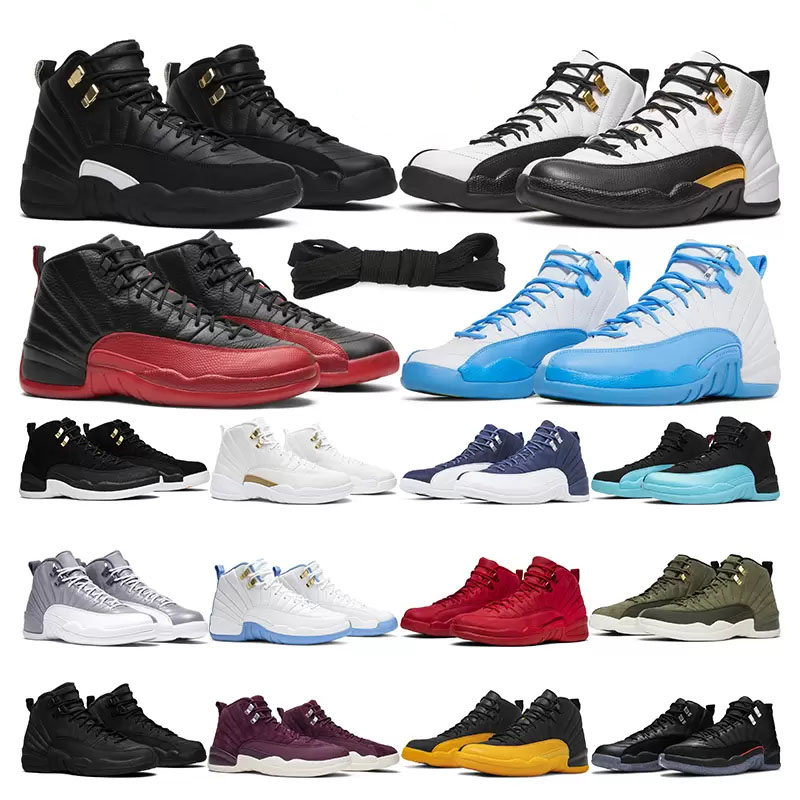 Men Basketball Shoes Unc 12s Mens Trainers Game Hyper Royal Royalty Taxi Nylon Michigan Gym Red Sports Sneakers 