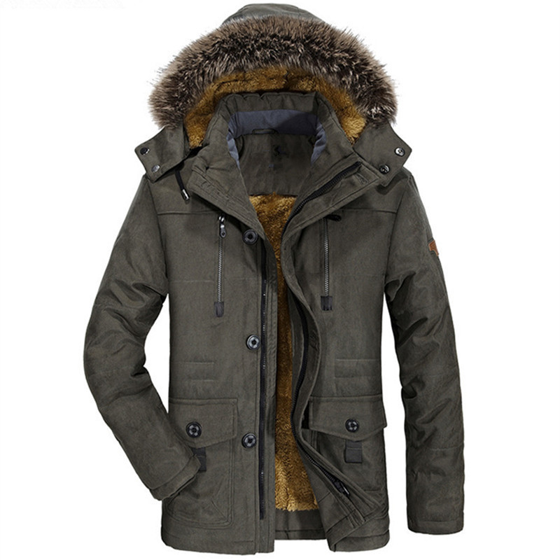 2021 Custom Parka Jacket Men's Hooded Warm Coat Winter Parkas Jacket 