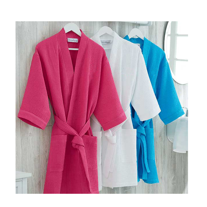 Waffle Soft Bathrobe,Man And Women Luxury Bath Robes,Cotton Nightgowns Luxury Women's Sleepwear Unisex Adult Sleepwear 