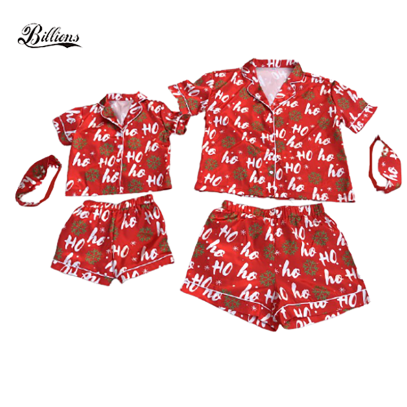 2022 Christmas Pyjamas Print Adult Hoho Pijamas Sleep Wear Short Sleeve Christmas Pajamas Women's Sleepwear 