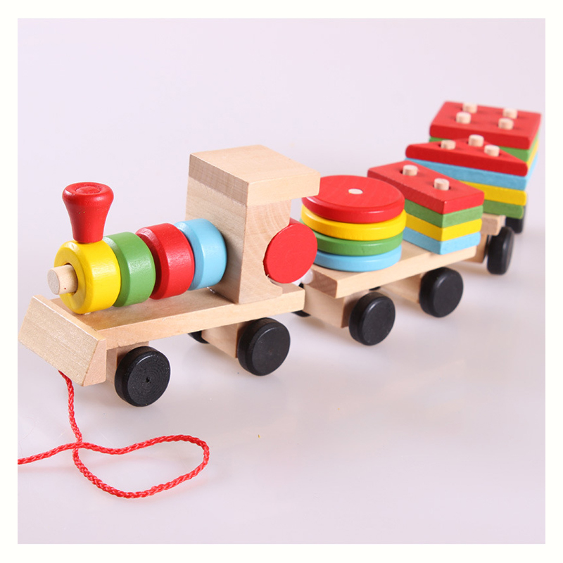 Amazon New Hot Children's Montessori Toys Baby Wooden Educational Car Toys Wholesale 