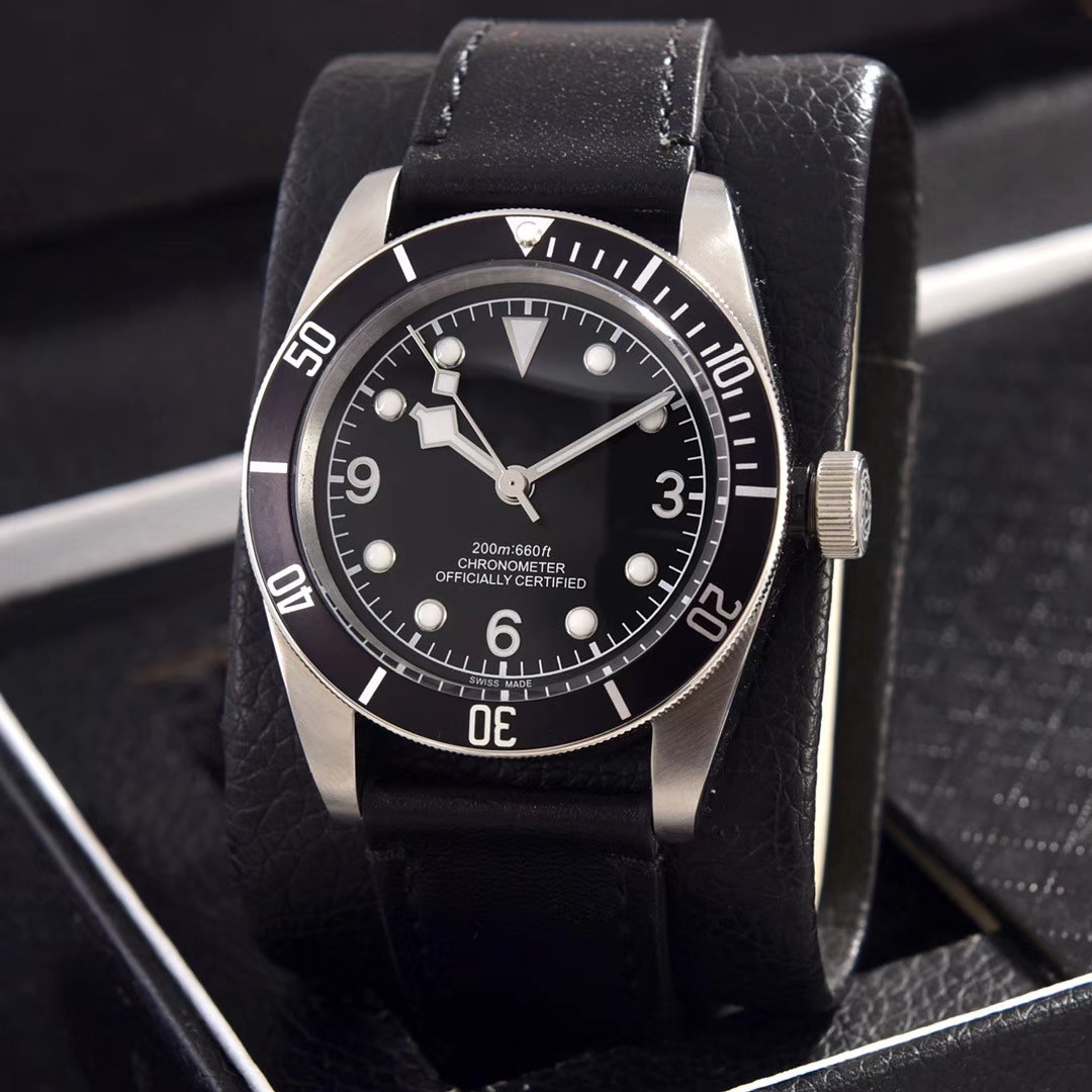3a Men's High Quality Luxury Leather Strap Design Men's Business Casual Waterproof Sports Mechanical Watch 