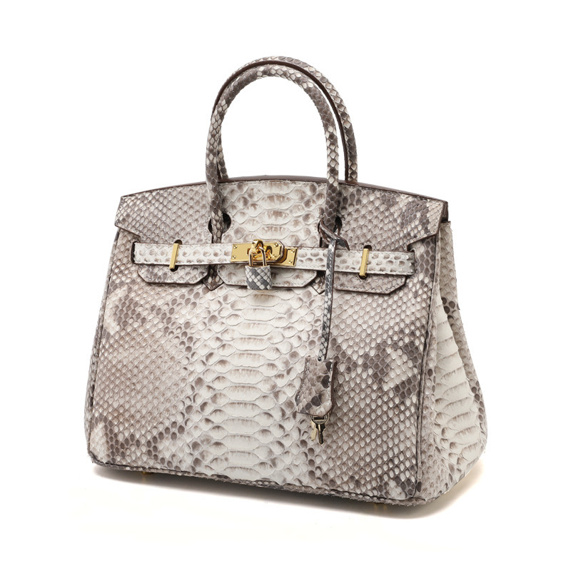 Valentine's Day Gift Luxury Exotic Skin Bags Genuine Python Leather Handbag For Women's Python Handbag 