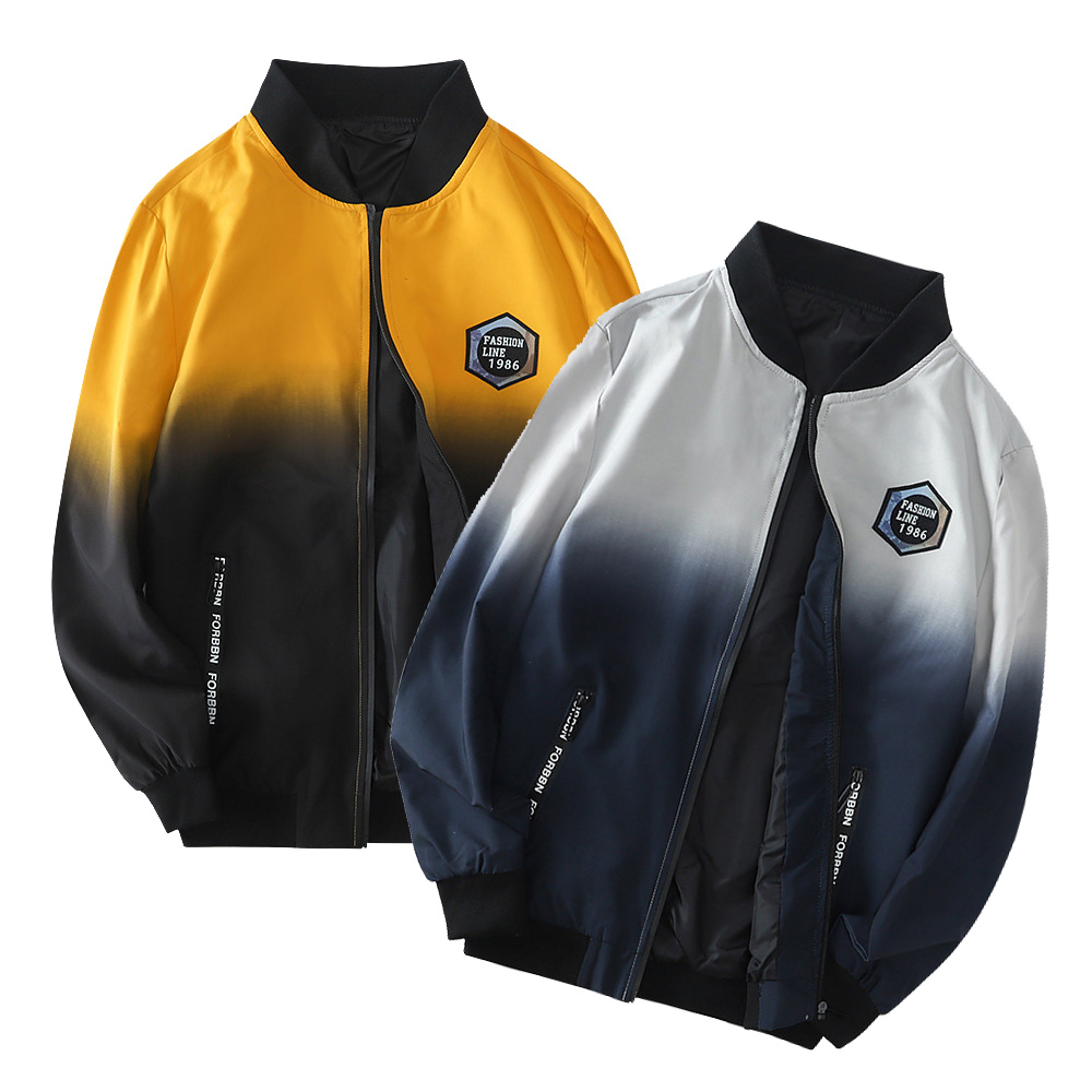 New Men's Varisty Jackets Cold Winter Gradient Color Plus Size Baseball Suit Men's Sport Jackets 