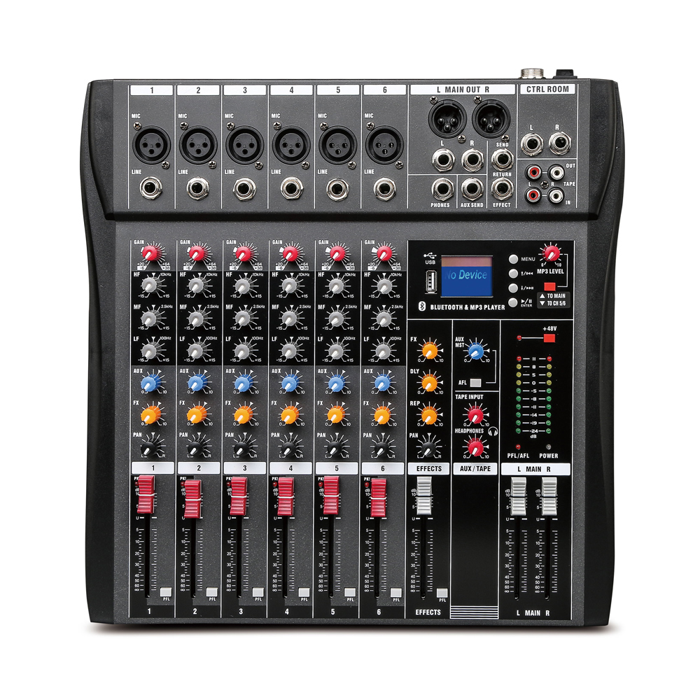 Lane Ct-60l Top Quality 6ch Audio Without Power Amplifier Dj Mixer With Usb 