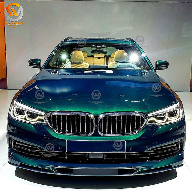 Front Bumper Lip For 17-20 Bmw 5 Series G30 G38 M Sport Abs Gloss Black 