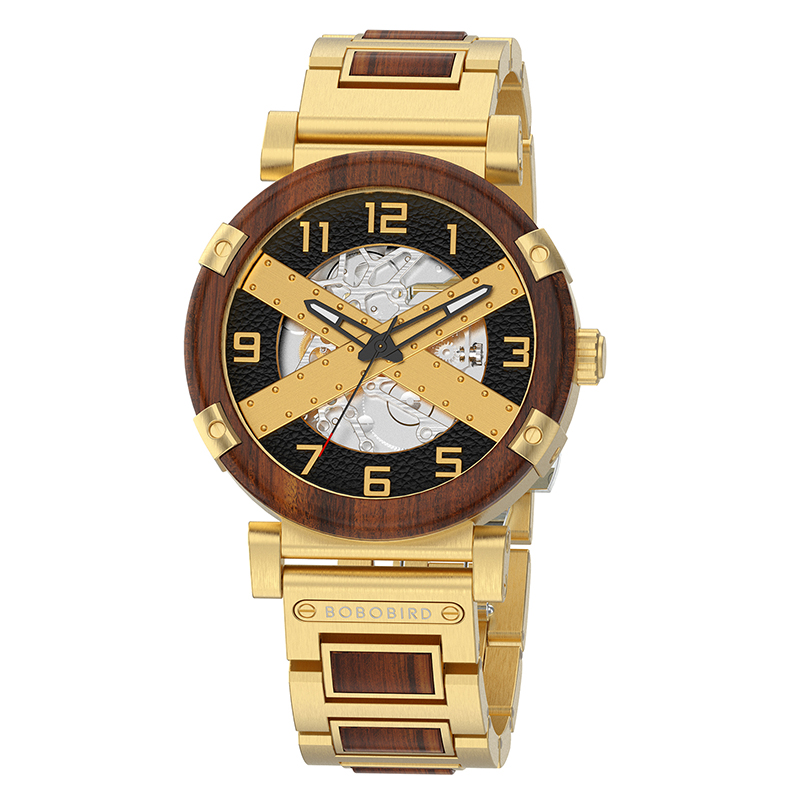 Bobobird Custom Luxury Brand Customized Logo Oem Men Timepieces Chronograph Military Dropshipping High Quality Wooden Watch 
