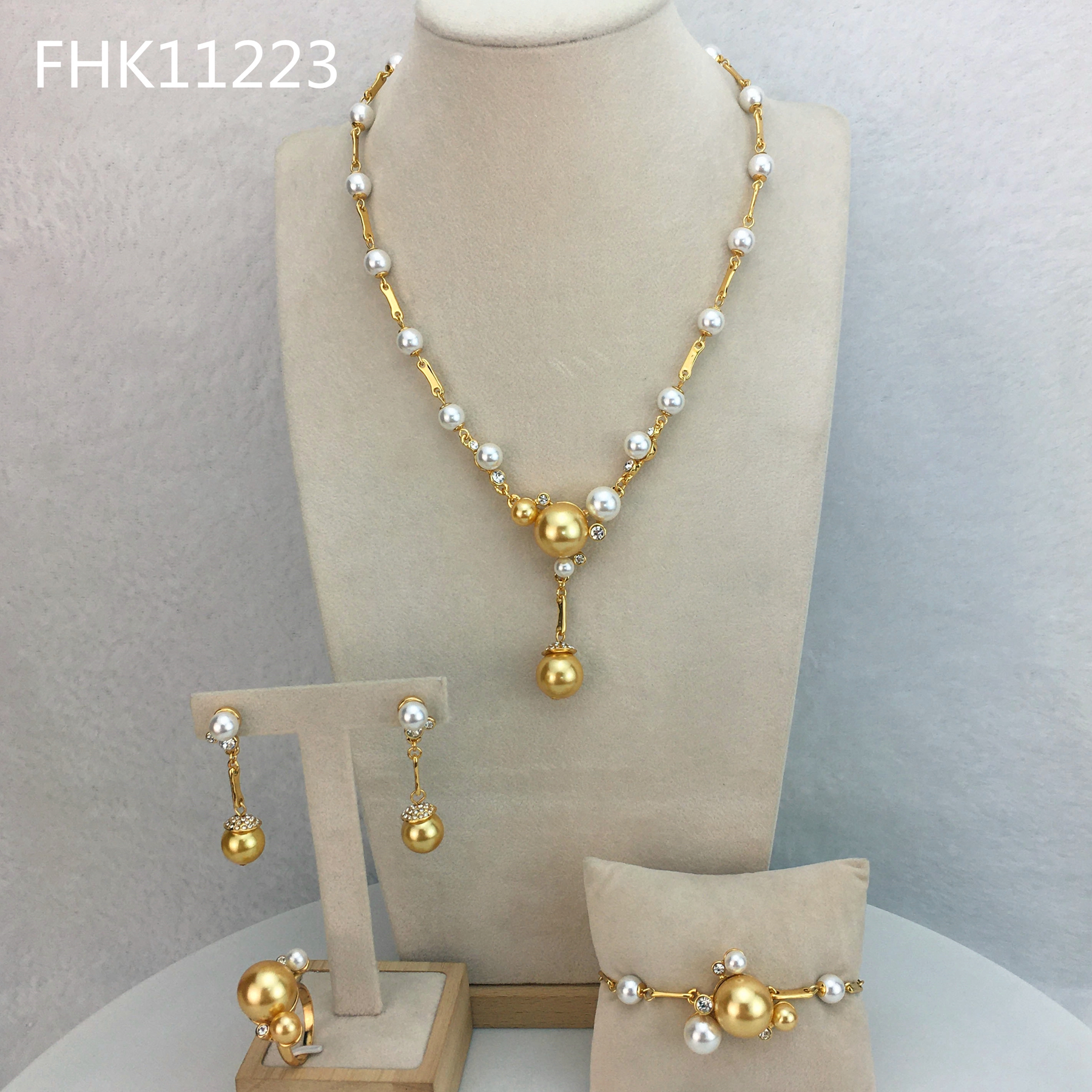 Yuminglai Goldplate Jewelry 18 K Jewelry Dubai Jewelry Sets For Women Fhk11223 