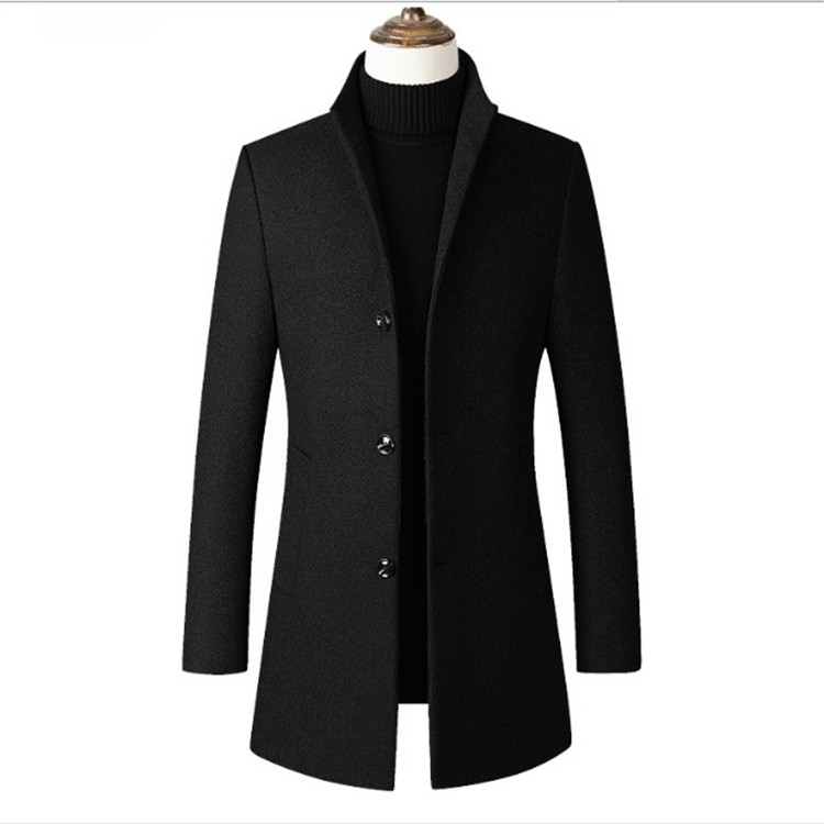Men's Trench Coats Men's Wool Overcoat 