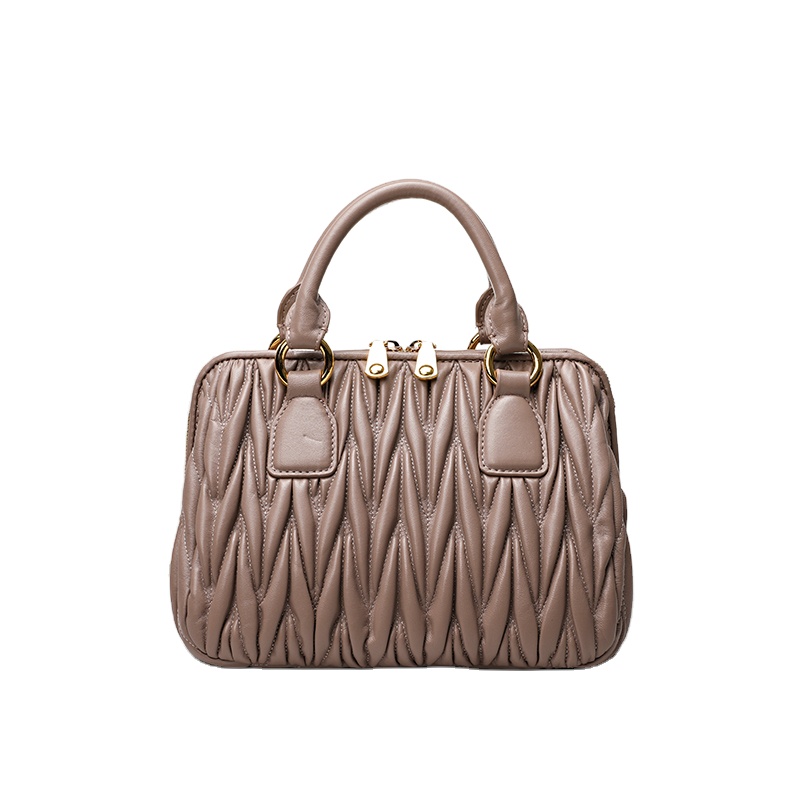 2021 Wholesale Luxury Designer Lambskin Leather Ruffle Handbags Women,Purses And Hand Bag Shoulder For Ladies 
