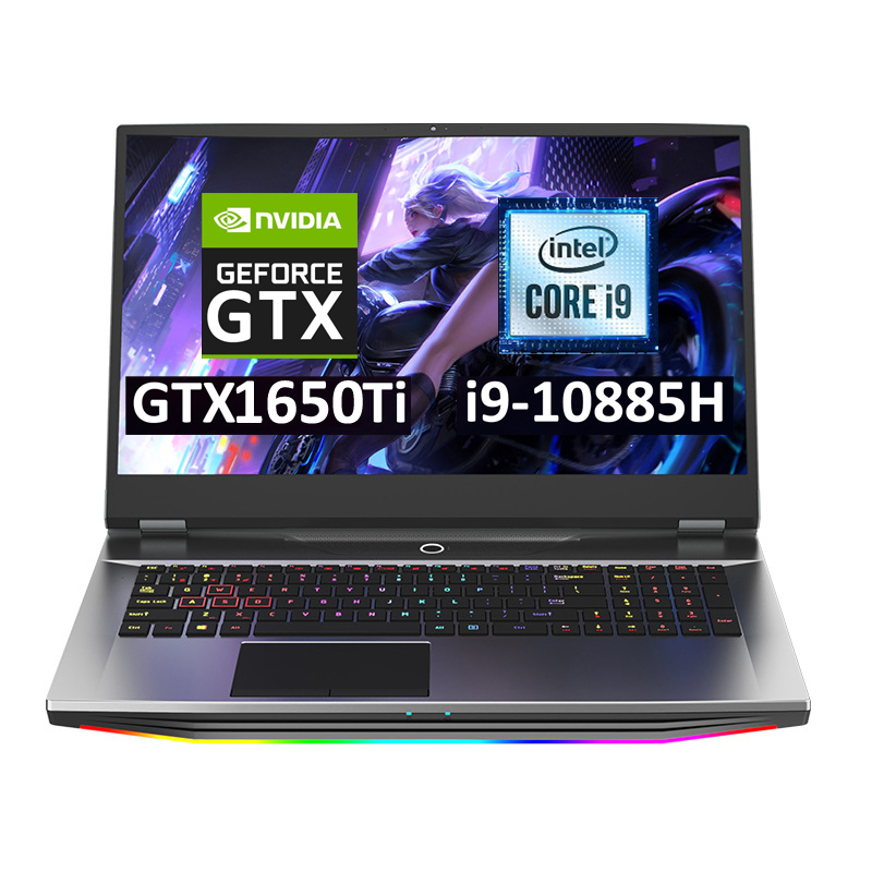 High Speed Big Screen Gamer 17.3inch Black Notebook I9 10885h Gaming Laptop Computer 