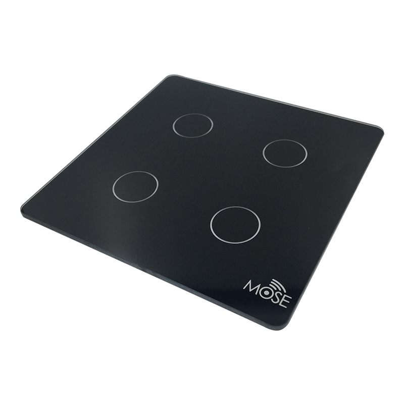 Customized Touch Switch Panel Glass Toughened Concave Glass For Smart Home Appliance 