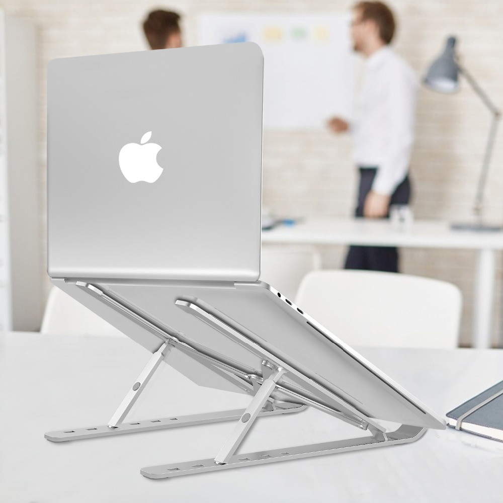 Leyi Portable Laptop Stand Aluminium Foldable Notebook Support Laptop Base Holder Adjustable Bracket Computer Accessories 