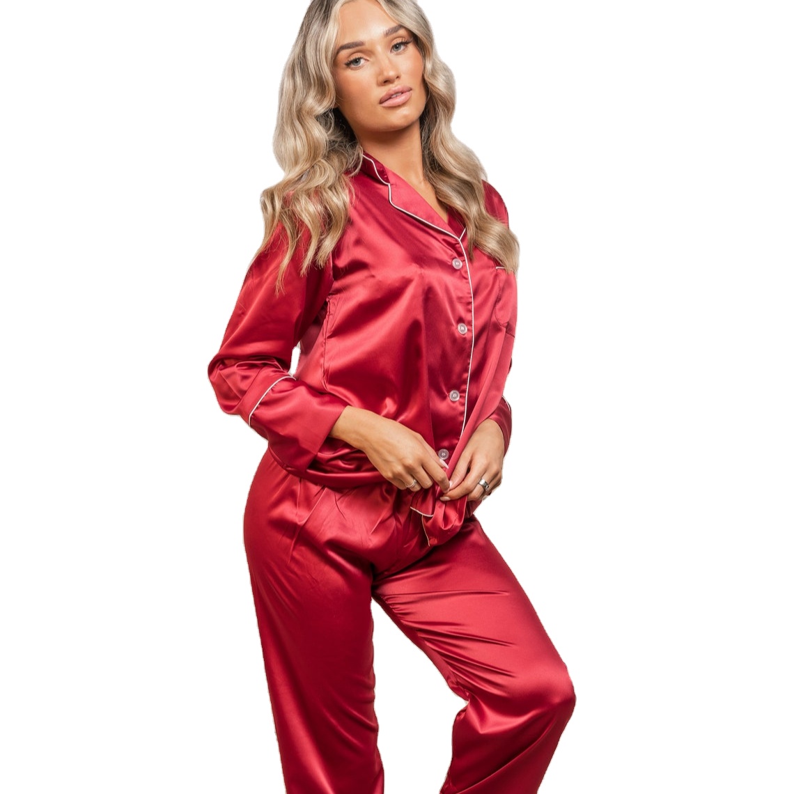 Factory 6a Grade Women's Sleepwear 2pcs Sets 100%pure Silk Top Sale Night Dress Homewear Pajama Set 