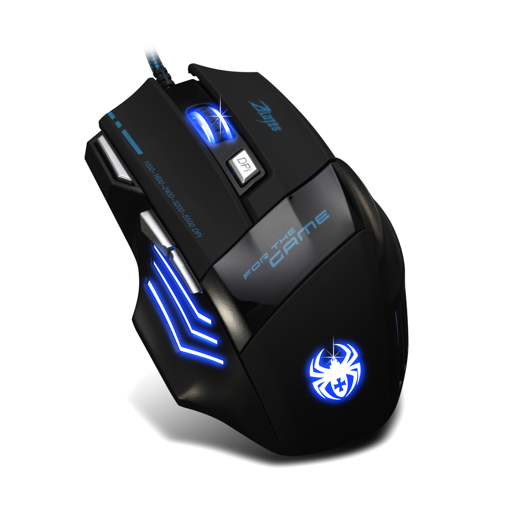 Zelotes T-80 Wired Game Mouse Computer Accessories 7 Programmable Buttons 