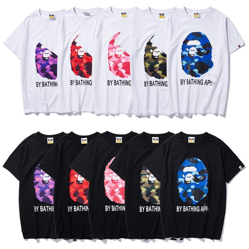 Lxx1104 2023 Trendy Brand New Couple Wear Summer Round Neck Pullover Ape Man Short Sleeve Men's And Women's Casual T-shirt 