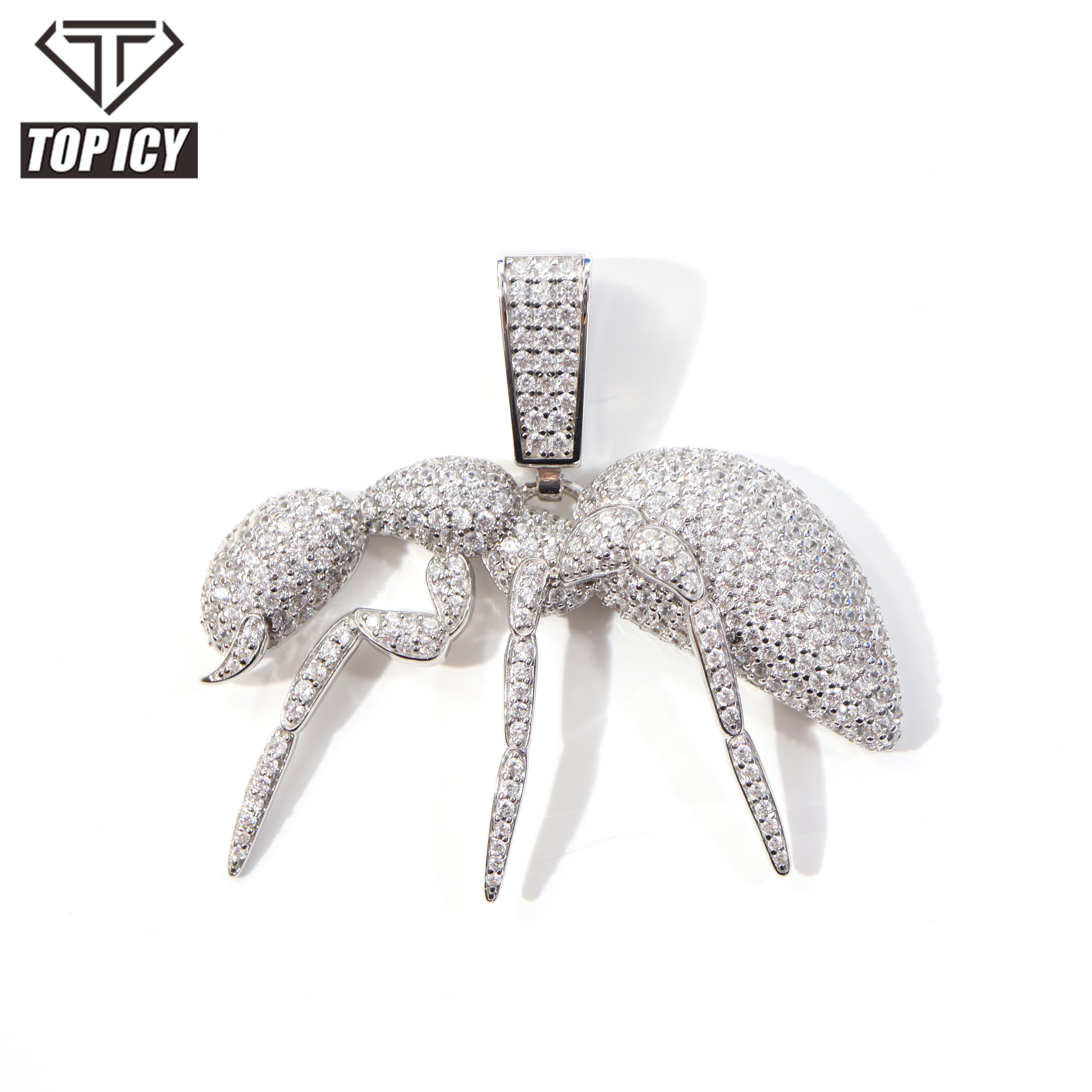 100% Custom Jewelry Fashion Jewelry Maker 925 Silver Moissanite Iced Out Pendant Necklace Hip Hop Jewelry Personalized 