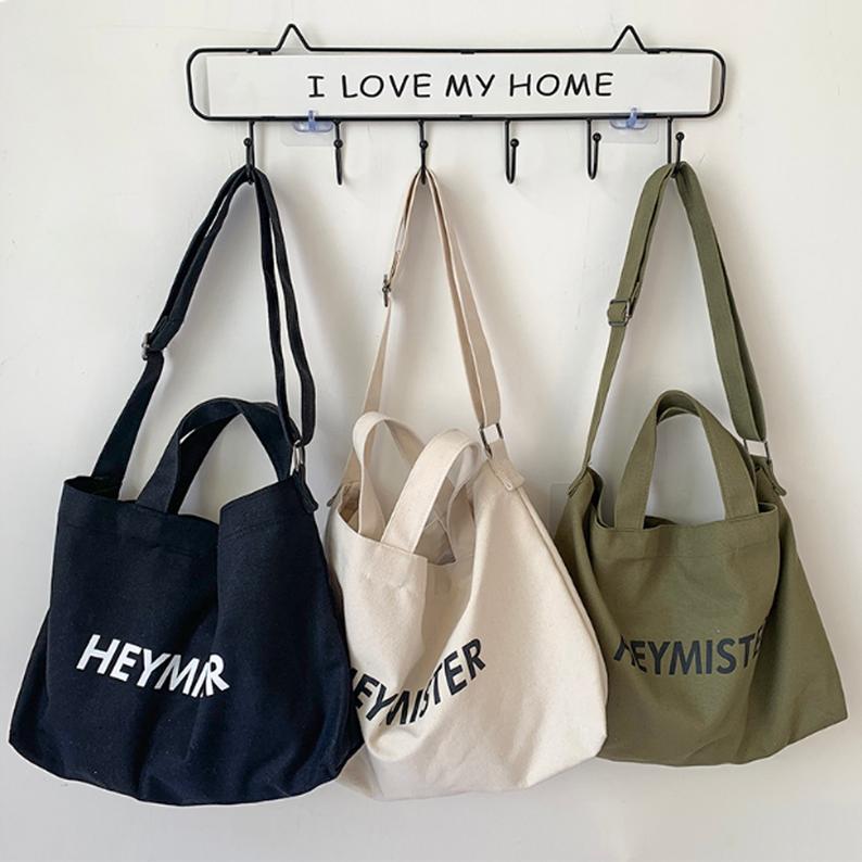 Custom Large Canvas Tote Bag,Cross Body Bag Tote Canvas Bag,Messenger Bag Canvas Women 