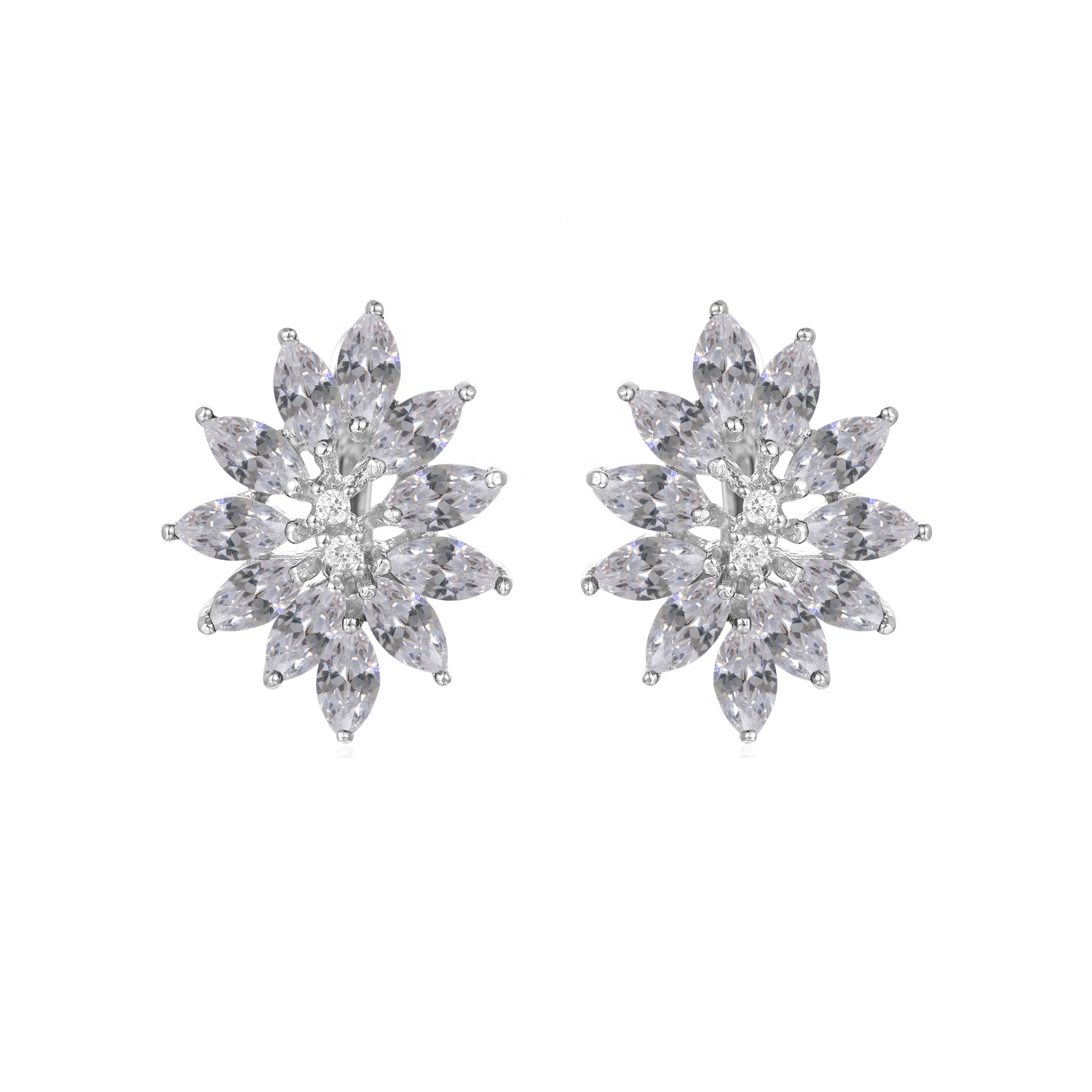 Abiding Wholesale Hot Selling Natural Gemstone 925 Sterling Silver White Cz Earrings For Women 
