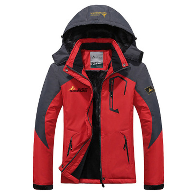 Custom Logo Men's Coats Ski Snow Wear Outwear Cold Winter Windbreaker Waterproof Jackets 