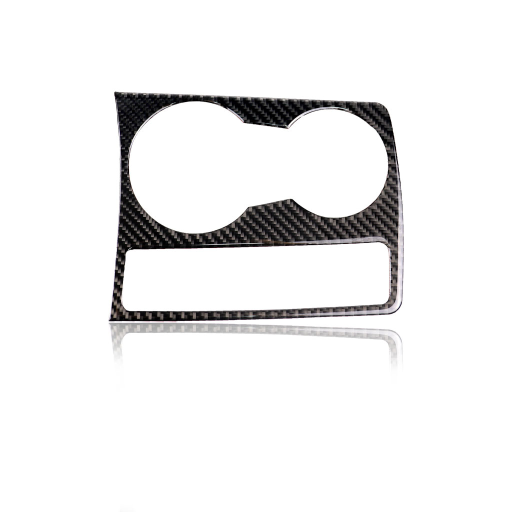 Real Carbon Fiber Water Cup Holder Panel Cover Car Interior Hanging Decoration Accessories For Ad- Model B8 2009-2016 