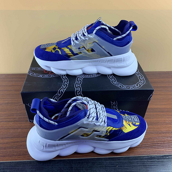 Luxury Brand Designer Chain Reaction Low Lace Up Sneakers Men Women Sport Retro Walking Casual Shoes 