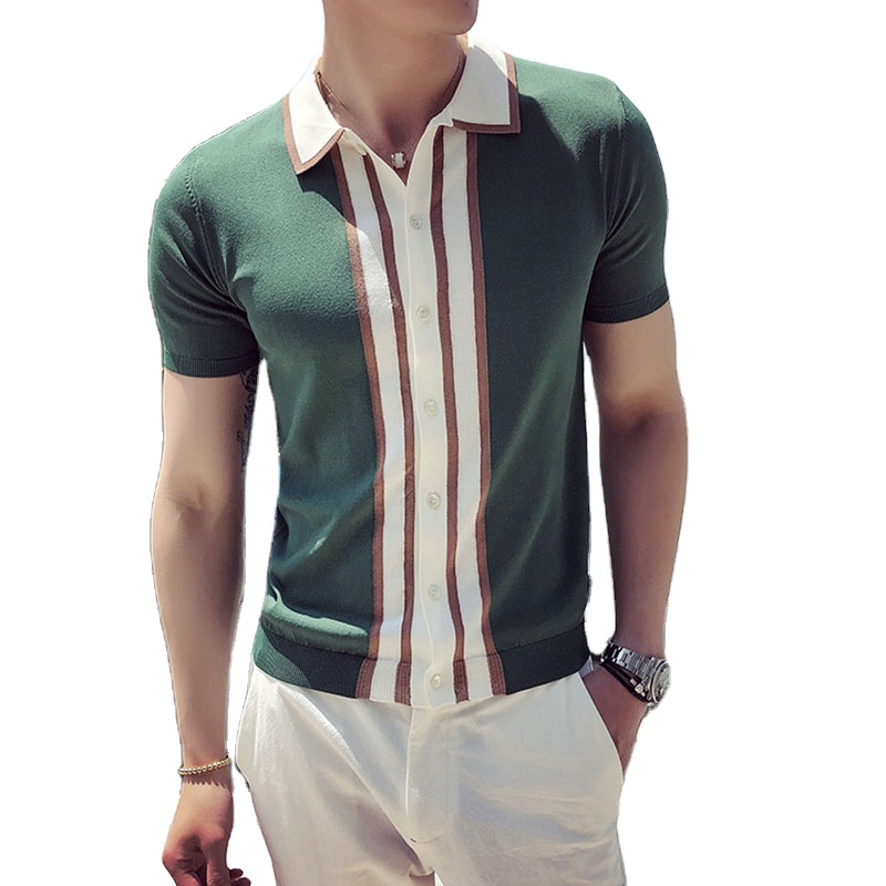 High Quality Custom Logo Collar Shirt Golf Polo T Shirt Viscose Polo T-shirts Plain Mens Knitted Polo Shirts 