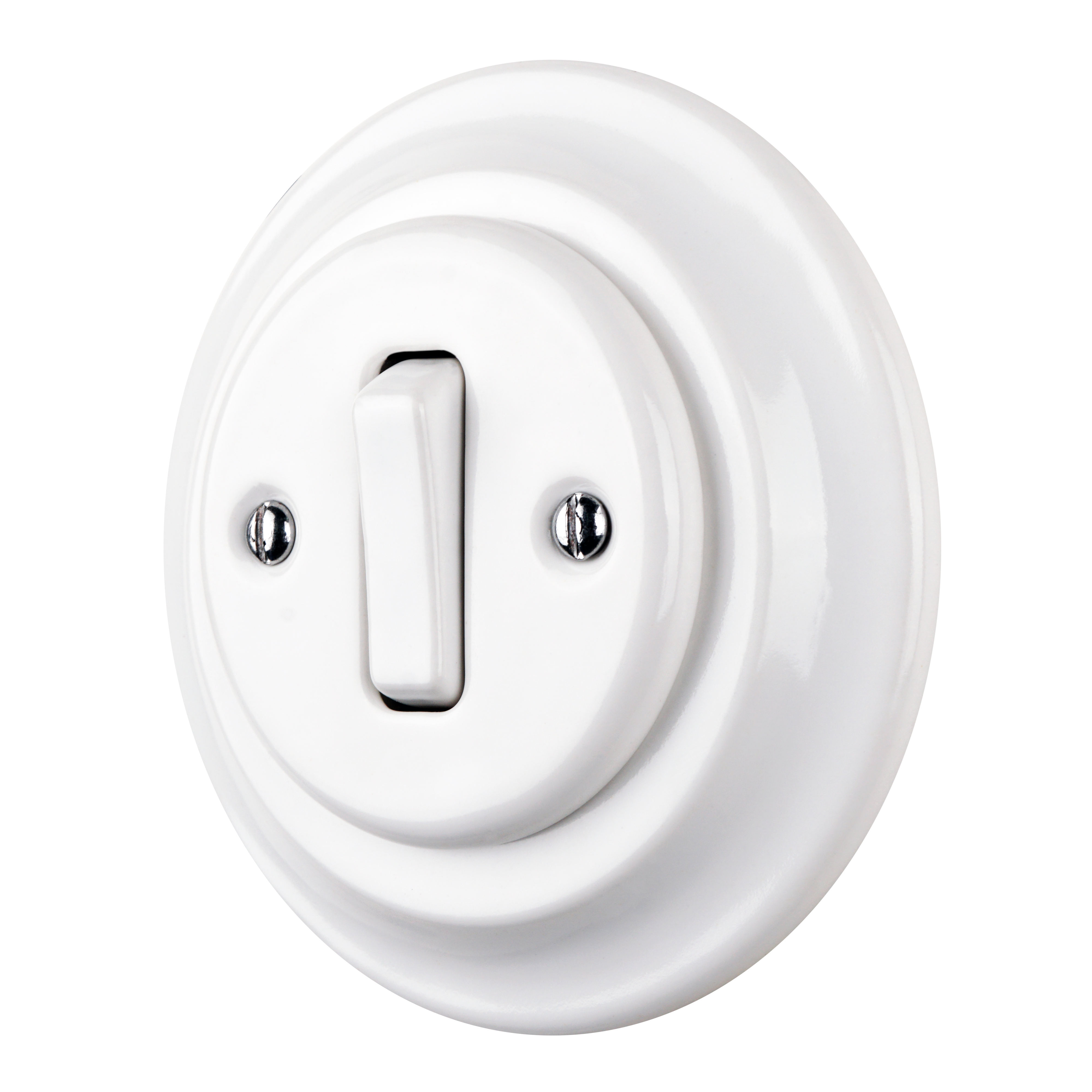 Porcelain Vintage Light Switch Retro Ceramic Button Switch 1 Gang Rocker Wall Switches For Home Decoration And Pendent Lights 