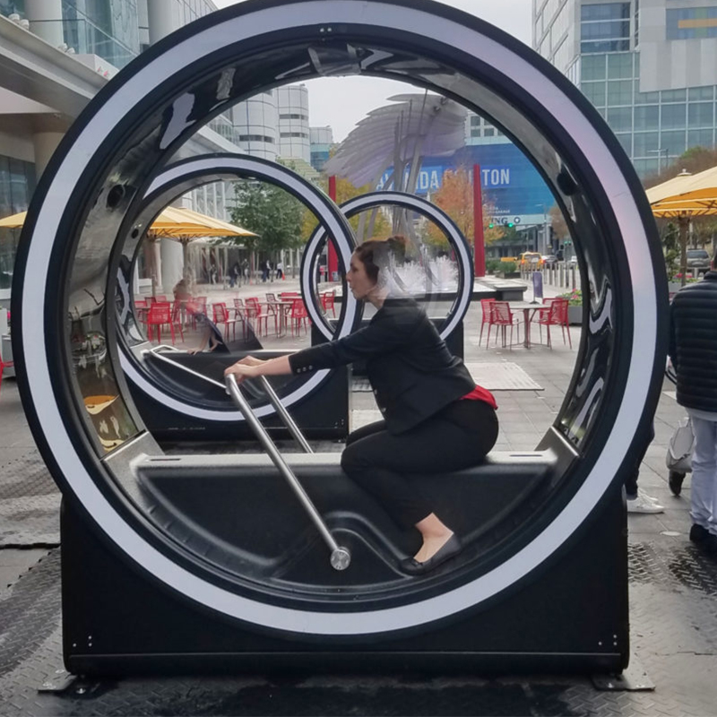 Hot Selling Light Up Amusement Machines Interactive Human Powered Sport Rides Entertainment Equipment For Decor 