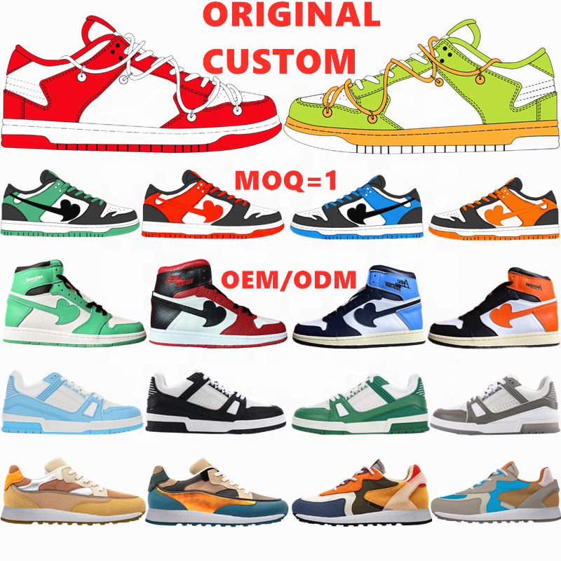 Best Top Shoes Supplier Aj High Top Basketball Sports Shoes Sneakers Custom Made Aj 1 Original Custom Men Shoes 